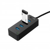 AUKEY CB-C28 4 Port Siyah Data USB C Hub Çoklayıcı - 3