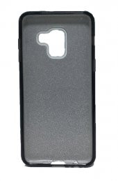 Samsung A8 Plus (A730) 3in1 Simli Silikon Arka Kapak Siyah - 2
