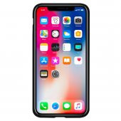 iPhone X/XS Fırça Desen Silikon Arka Kapak Siyah - 3