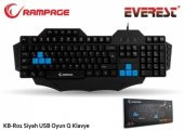 Everest Rampage KB-R01 Siyah USB Makrolu Gaming Q Multimedia Klav - 1