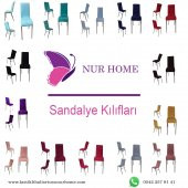 Lastikli Sandalye Kılıfı Krem Mutfak Tipi M2 (Renk-28) - 2