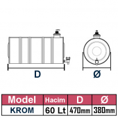 Krom Su Deposu 60 Lt - 2