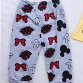 Tram Baskılı Kız  3lü Takım 1057 Sarı - 2