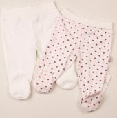 Baskılı  2li Patikli Pantolon  42498-1 Pembe - 1