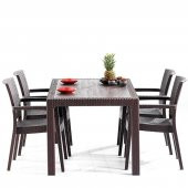 Novussi Paris 150 Rattan Masa Sandalye Takımı Bahçe Mobilyası - 3