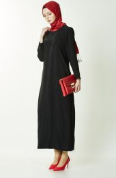 BAYAN BUYUK BEDEN ELBISE,LASER VE TAS ISLEMELİ ABIYE - 1