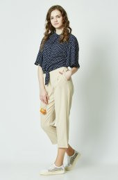 BAYAN BULUZ PUANTIYELI ONDEN BAGLAMALI 4188 LACİVERT SORALLİNE - 2