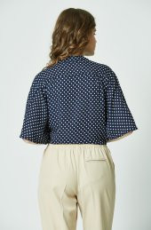 BAYAN BULUZ PUANTIYELI ONDEN BAGLAMALI 4188 LACİVERT SORALLİNE - 4