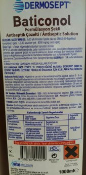 BATİKON Baticonol Antiseptik Çözelti 1000 ml (1 lt) ficomed - 4