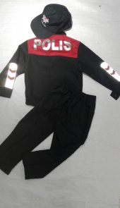 ÇOCUK POLİS KIYAFETİ / KOSTÜM ÇOCUK 3 PARÇA CEKET+PANTOLON+ŞAPKA - 2