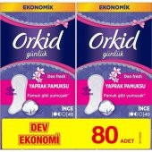 Orkid Günlük Ped Yaprak Pamuksu Dev Eko 80 Li Parfümlü - 1