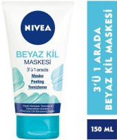 Nıvea Beyaz Kil Maskesi 3ü Bir Arada Yüz Temizleyicisi 150 Ml - 1