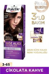 Palette Göz Alıcı Renkler Saç Boyası 3-65 Çikolata Kahve - 2