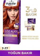 Palette Göz Alıcı Renkler Saç Boyası 7-77 Yoğun Bakır - 2