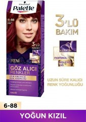 Palette Göz Alıcı Renkler Saç Boyası 6-88 Yoğun Kızıl - 2