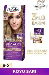 Palette Göz Alıcı Renkler Saç Boyası 8-0 Koyu Sarı - 1