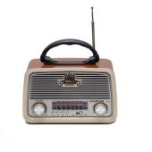 Everton RT-301 Bluetooth, Nostalji ,Şarjlı 3 Band Radyo ,usb, sd ,Aux, mp3 player dalgalı ahşap - 2