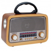 Everton RT-301 Bluetooth, Nostalji ,Şarjlı 3 Band Radyo ,usb, sd ,Aux, mp3 player dalgalı ahşap - 5