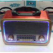 Everton RT-301 Bluetooth, Nostalji ,Şarjlı 3 Band Radyo ,usb, sd ,Aux, mp3 player dalgalı ahşap - 6