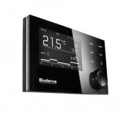 Buderus RC310 Kablolu Modülasyonlu ve Programlanabilir Oda Termostatı (Siyah) - 1