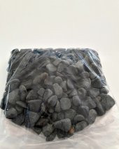 Siyah doğal taş, çakıl  taşı, dekoratif taş, akvaryum, teraryum, dekor taşı, 2 kg 10-20 mm - 2