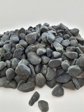 Siyah doğal taş, çakıl  taşı, dekoratif taş, akvaryum, teraryum, dekor taşı, 2 kg 10-20 mm - 4