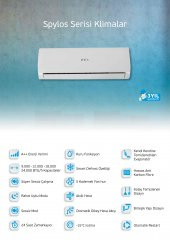 ECA Spylos Serisi 12.000 BTU (Ücretsiz Montaj) A++ Duvar Tipi Inverter Klima - 2