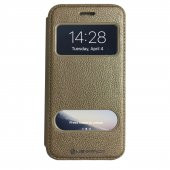 iPhone 7-8 Gizli Mıknatıslı Pencereli Magnum Kılıf Gold - 1