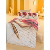 Komfort Home 3D Çift Kişilik Pamuk Saten Nevresim Takımı (Letter) - 1