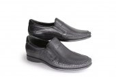 Forelli 10601-H Erkek Siyah Deri Comfort Ayakkabı - 4