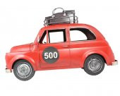 1950 Model 500 Eskitilmiş Metal Araba Kırmızı GT-066 qq - 1