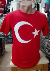 TÜRK BAYRAKLI AY YILDIZLI UNISEX TİŞÖRT BAY VE BAYAN İÇİN TÜRK BAYRAKLI TİŞÖRT TÜRK BAYRAĞI TİŞÖRT - 2