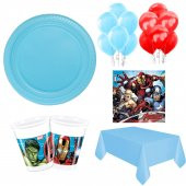 8 Kişilik Avengers Parti Malzemeleri, Yenilmezler Seti Paketi - 1
