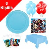 8 Kişilik Avengers Parti Malzemeleri, Yenilmezler Seti Paketi - 2