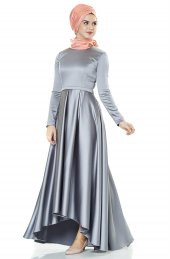 Fashion Night Abiye Elbise-Gri 2224-04 - 1