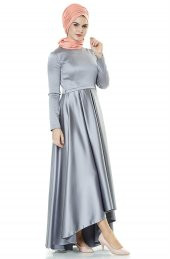 Fashion Night Abiye Elbise-Gri 2224-04 - 4