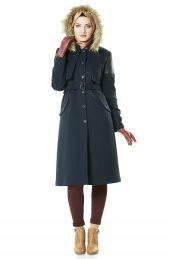 Tuğba Kaşe Kaban-Lacivert J5178-08 - 6