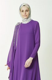Armine Abiye Elbise-Mor 7Y9397-45 - 1