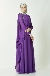 Armine Abiye Elbise-Mor 7Y9397-45 - 4