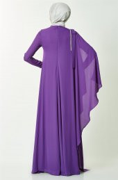 Armine Abiye Elbise-Mor 7Y9397-45 - 5