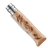 Opinel Inox No 08 Alpine Macera Kayağı Desenli Paslanmaz Çelik Çakı - 2