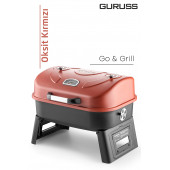 Guruss Go & Grill Barbekü Mangal Oksit Kırmızı - 1