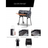 Guruss Cg-075 Kömürlü Barbekü Mangal Tam Set Siyah - 1