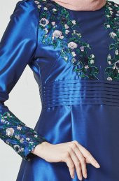 Kayra Abiye Elbise-Saks KA-B7-23049-74 - 3