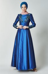Kayra Abiye Elbise-Saks KA-B7-23049-74 - 1
