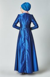 Kayra Abiye Elbise-Saks KA-B7-23049-74 - 4