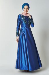 Kayra Abiye Elbise-Saks KA-B7-23049-74 - 5