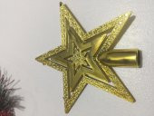 Çam Ağacı Tepe Yıldızı Sarı Yaldız - 1