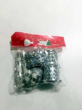 Karma Desen Gümüş Simli Yılbaşı Ağacı Ağaç Süsü Süsleri - 2