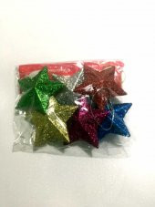 Yılbaşı Ağacı İçin Askılı Simli Yıldız 3 Boyutlu Kaliteli Parçs - 2